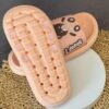 Шльопанці жіночі персикові з аплікацією Loomy